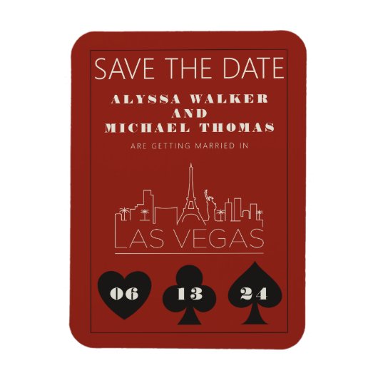 Magnet Flexible Las Vegas Casino Skyline Mariage Enregistrer La Da (Vertical)