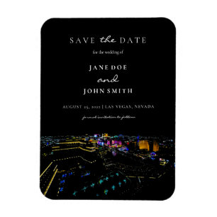Magnet Flexible Las Vegas Skyline plat Enregistrer la carte de dat