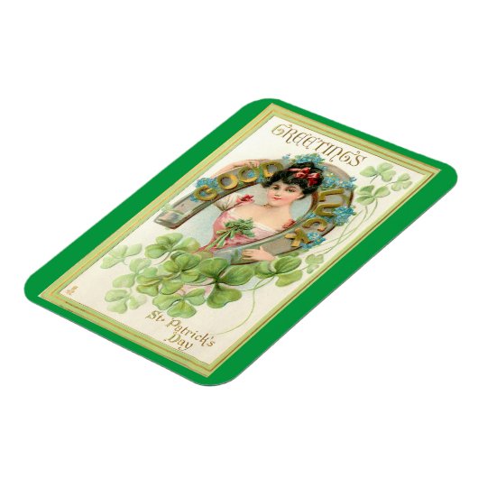 Magnet Flexible Lass irlandais avec aimant en fer à cheval (Côté Gauche)