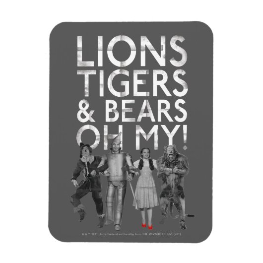 Magnet Flexible L'Assistant D'Oz™ | Lions Tigers & Ours Oh My! (Vertical)