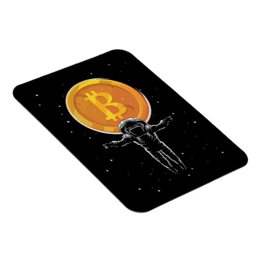 Magnet Flexible L'astronaute Bitcoin à la lune - Crypto Bitcoin (Côté Droit)