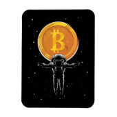 Magnet Flexible L'astronaute Bitcoin à la lune - Crypto Bitcoin (Vertical)