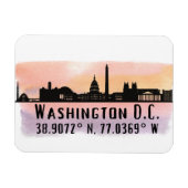 Magnet Flexible Latitude et longitude de la ligne Skyline de Washi (Horizontal)