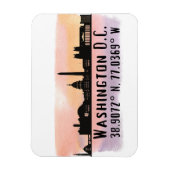 Magnet Flexible Latitude et longitude de la ligne Skyline de Washi (Vertical)