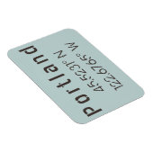Magnet Flexible Latitude et Longitude de Portland (Côté Droit)