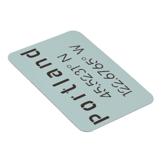 Magnet Flexible Latitude et Longitude de Portland (Côté Droit)