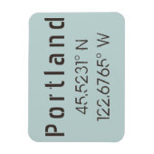 Magnet Flexible Latitude et Longitude de Portland (Vertical)
