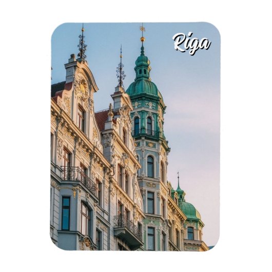 Magnet Flexible Latvia Riga Art Nouveau Travel (Vertical)