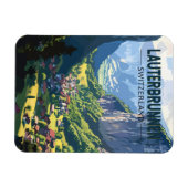 Magnet Flexible Lauterbrunnen Suisse Travel Art Vintage (Horizontal)