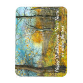 Magnet Flexible L'automne doré dans une aquarelle en chênaie (Vertical)