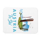 Magnet Flexible L'Autriche pour skier. (Horizontal)