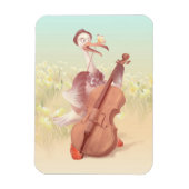 Magnet Flexible L'autruche jouant au violon (Vertical)