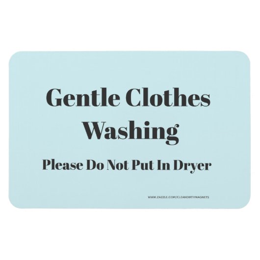 Magnet Flexible Lavage de vêtements doux - avec adresse du site (Horizontal)