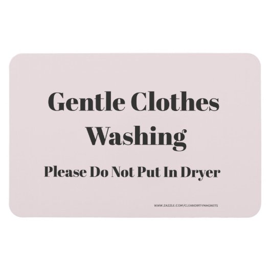 Magnet Flexible Lavage de vêtements doux - avec adresse du site (Horizontal)