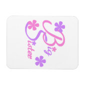 Magnet Flexible Lavande et grands cadeaux aux soeurs roses (Horizontal)