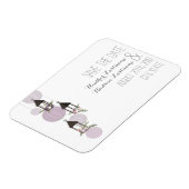 Magnet Flexible Lavande Lanternes Florales Enregistrer La Date (Côté Gauche)