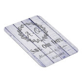 Magnet Flexible Lavande Monogramme Rustique Enregistrer l'aimant d (Côté Droit)