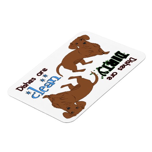 Magnet Flexible Lave-vaisselle à aimants rectangle lisse (Côté Gauche)