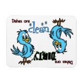 Magnet Flexible Lave-vaisselle - Aiguille bleu souriant Rectangle (Horizontal)