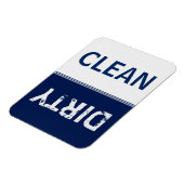 Magnet Flexible Lave-vaisselle bleu marine propre (Côté Gauche)