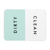 Magnet Flexible Lave-vaisselle bleu minimal Aimant propre ou sale (Horizontal)