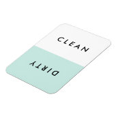 Magnet Flexible Lave-vaisselle bleu minimal Aimant propre ou sale (Côté Gauche)