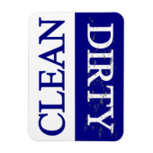 Magnet Flexible Lave-vaisselle bleu propre (Vertical)