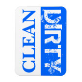 Magnet Flexible Lave-vaisselle bleu propre et sale (Vertical)