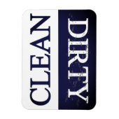 Magnet Flexible Lave-vaisselle indigo propre et sale (Vertical)