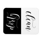 Magnet Flexible Lave-vaisselle moderne noir et blanc (Horizontal)