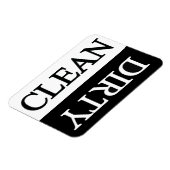 Magnet Flexible Lave-vaisselle noir sale propre (Côté Gauche)