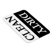 Magnet Flexible Lave-vaisselle noir sale propre (Côté Droit)