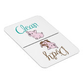 Magnet Flexible Lave-vaisselle Petit Cochon Propre/Sale (Côté Droit)