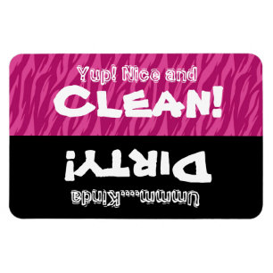 Magnet Flexible Lave-vaisselle Pink Zebra Clean X3012