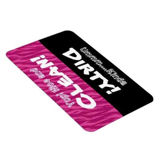 Magnet Flexible Lave-vaisselle Pink Zebra Clean X3012 (Côté Droit)