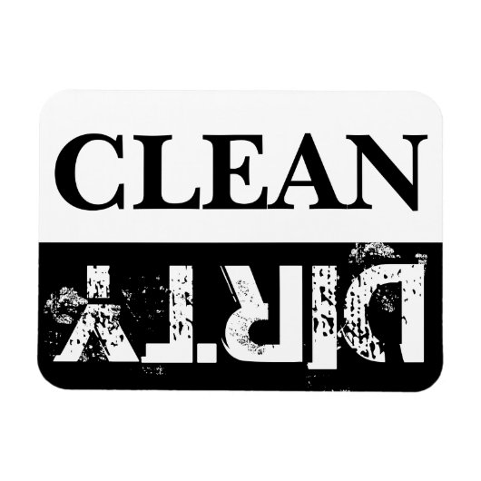 Magnet Flexible Lave-vaisselle propre et sale (Horizontal)