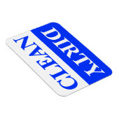 Magnet Flexible Lave-vaisselle propre et sale, bleu (Côté Droit)