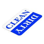 Magnet Flexible Lave-vaisselle propre et sale, bleu (Côté Gauche)