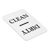 Magnet Flexible Lave-vaisselle propre noir blanc (Côté Droit)