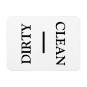 Magnet Flexible Lave-vaisselle propre noir blanc (Horizontal)