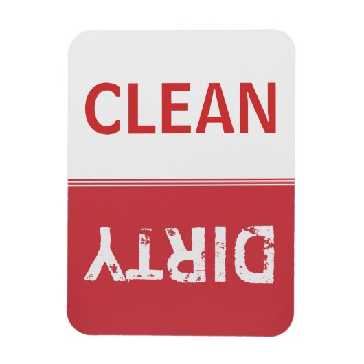 Magnet Flexible Lave-vaisselle rouge rubis pur (Vertical)