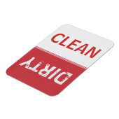 Magnet Flexible Lave-vaisselle rouge rubis pur (Côté Gauche)