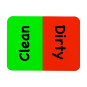 Magnet Flexible Lave-vaisselle sale/propre (Horizontal)