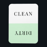 Magnet Flexible Lave-vaisselle verte Pastel minimaliste Lave-vaiss<br><div class="desc">Lave-vaisselle vert pastel minimal aimant propre ou sale pour indiquer les plats dans la cuisine maison.</div>