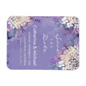 Magnet Flexible Lavender Floral Spring Wedding Enregistrer La Date (Horizontal)