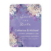 Magnet Flexible Lavender Floral Spring Wedding Enregistrer La Date (Vertical)