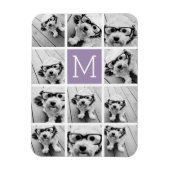 Magnet Flexible Lavender Instagram Photo Collage Personnalisé Mono (Vertical)