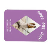 Magnet Flexible Lavender Lilac Diamond photo mariage Enregistrer l (Horizontal)