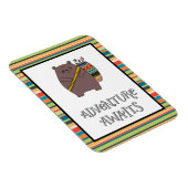 Magnet Flexible L'aventure attend Boho Bear (Côté Droit)