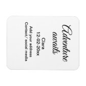 Magnet Flexible L'aventure commence ajouter nom date année lieu (Horizontal)